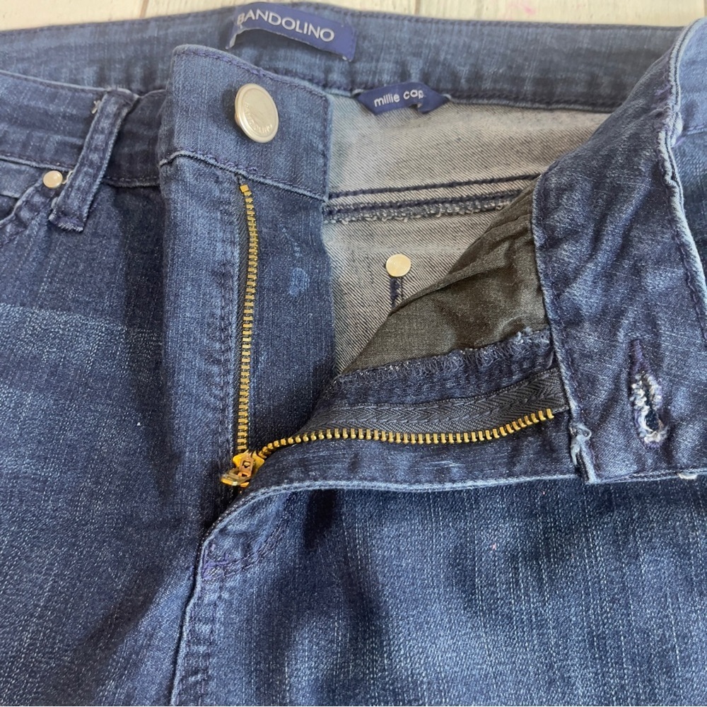 Bandolino Millie Capri Frayed Hem 5 Pocket Denim 10 - Picture 6 of 8